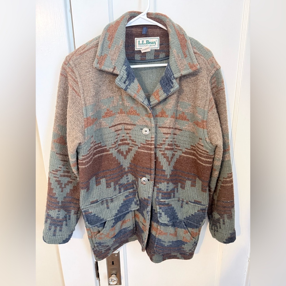 VINTAGE 19070’s LL Bean Wool Jacket Made in the USA